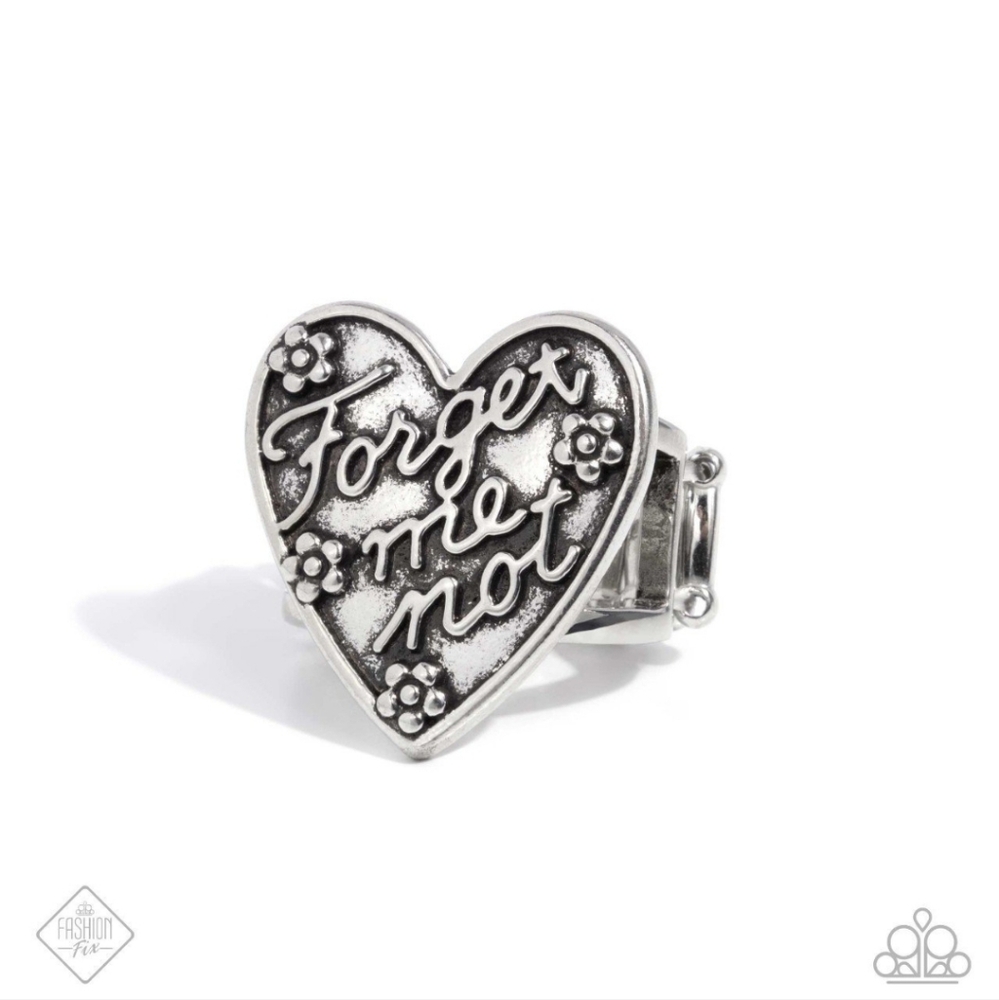 Rustic Remembrance Silver Ring Heart-shaped Fashion Jewelry Paparazzi